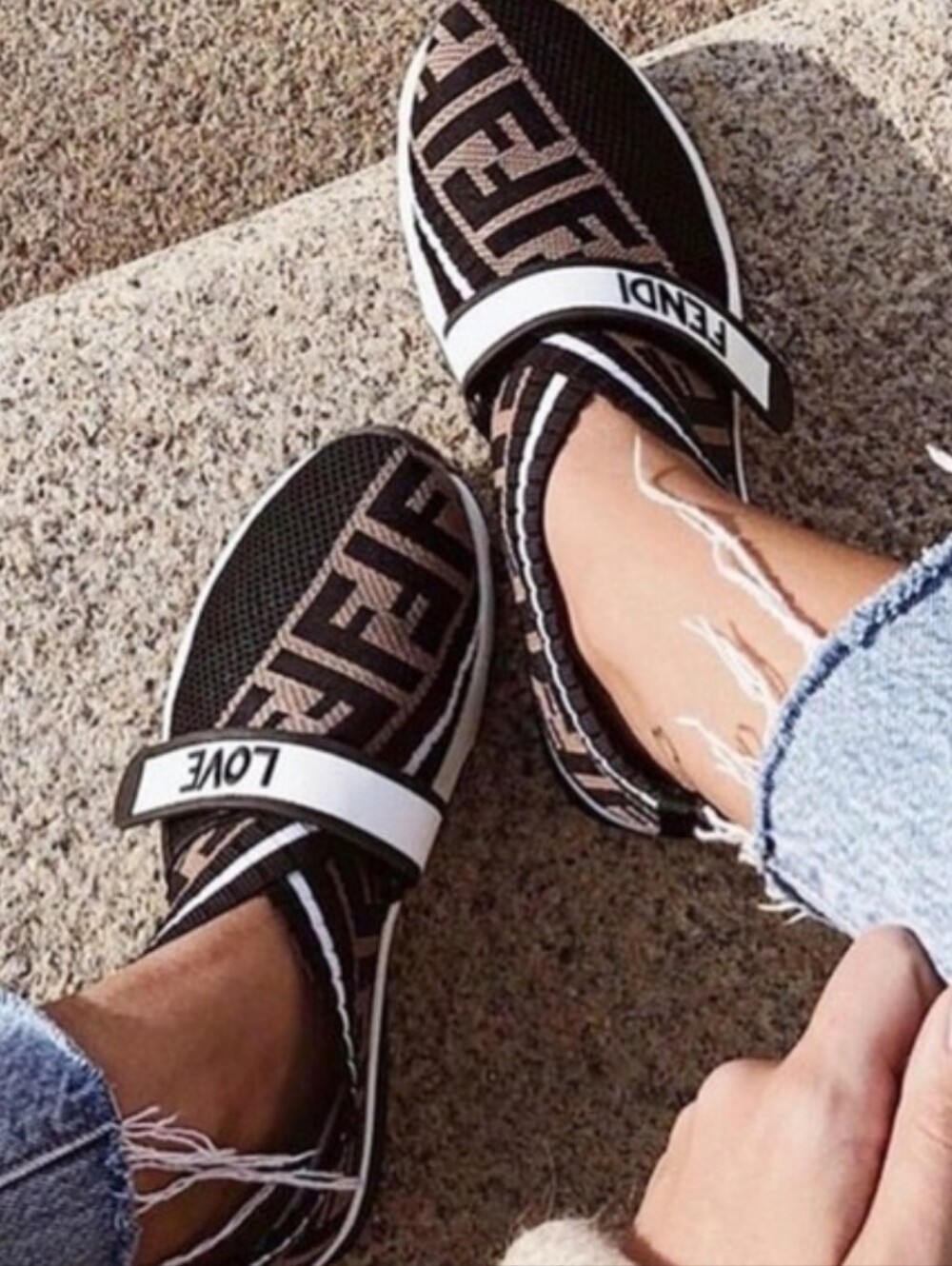 Fendi Rockoko knit sneakers